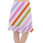 Lines Geometric Background Fishtail Chiffon Skirt