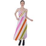 Lines Geometric Background Tie Back Maxi Dress