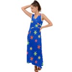 Background Star Darling Galaxy V-Neck Chiffon Maxi Dress