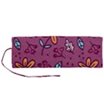Flowers Petals Leaves Foliage Roll Up Canvas Pencil Holder (M)