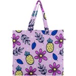 Flowers Petals Pineapples Fruit Canvas Travel Bag