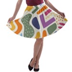 Abstract Pattern Background A-line Skater Skirt