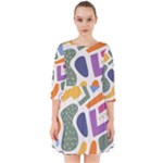 Abstract Pattern Background Smock Dress