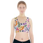 Abstract Pattern Background Sports Bra With Pocket