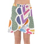 Abstract Pattern Background Wrap Front Skirt