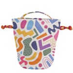 Abstract Pattern Background Drawstring Bucket Bag