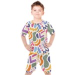 Abstract Pattern Background Kids  T-Shirt and Shorts Set