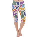 Abstract Pattern Background Lightweight Velour Cropped Yoga Leggings