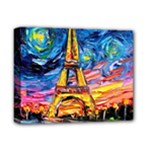 Eiffel Tower Starry Night Print Van Gogh Deluxe Canvas 14  x 11  (Stretched)