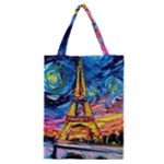 Eiffel Tower Starry Night Print Van Gogh Classic Tote Bag