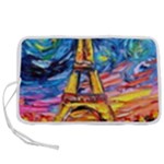 Eiffel Tower Starry Night Print Van Gogh Pen Storage Case (M)