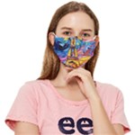 Eiffel Tower Starry Night Print Van Gogh Fitted Cloth Face Mask (Adult)