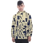 Elegant Hairdresser pattern cream Men s Front Pocket Pullover Windbreaker