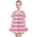 Breathe in life, breathe out love text motif pattern Kids  Smock Dress