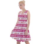 Breathe in life, breathe out love text motif pattern Knee Length Skater Dress