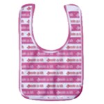 Breathe in life, breathe out love text motif pattern Baby Bib