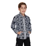 Ethnic symbols motif black and white pattern Kids  Windbreaker