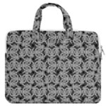 Ethnic symbols motif black and white pattern MacBook Pro 16  Double Pocket Laptop Bag 