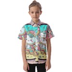 Boy Astronaut Cotton Candy Childhood Fantasy Tale Literature Planet Universe Kawaii Nature Cute Clou Kids  Short Sleeve Shirt