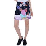 Girl Bed Space Planets Spaceship Rocket Astronaut Galaxy Universe Cosmos Woman Dream Imagination Bed Tennis Skirt