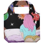 Girl Bed Space Planets Spaceship Rocket Astronaut Galaxy Universe Cosmos Woman Dream Imagination Bed Foldable Grocery Recycle Bag