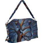 Tree Branches Mystical Moon Expressionist Oil Painting Acrylic Painting Abstract Nature Moonlight Ni Canvas Crossbody Bag