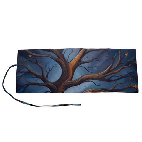 Tree Branches Mystical Moon Expressionist Oil Painting Acrylic Painting Abstract Nature Moonlight Ni Roll Up Canvas Pencil Holder (S) from ArtsNow.com