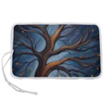 Tree Branches Mystical Moon Expressionist Oil Painting Acrylic Painting Abstract Nature Moonlight Ni Pen Storage Case (L)
