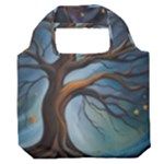 Tree Branches Mystical Moon Expressionist Oil Painting Acrylic Painting Abstract Nature Moonlight Ni Premium Foldable Grocery Recycle Bag