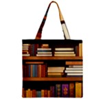 Book Nook Books Bookshelves Comfortable Cozy Literature Library Study Reading Room Fiction Entertain Zipper Grocery Tote Bag