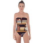 Book Nook Books Bookshelves Comfortable Cozy Literature Library Study Reading Room Fiction Entertain Tie Back One Piece Swimsuit