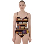 Book Nook Books Bookshelves Comfortable Cozy Literature Library Study Reading Room Fiction Entertain Sweetheart Tankini Set