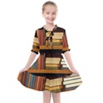 Book Nook Books Bookshelves Comfortable Cozy Literature Library Study Reading Room Fiction Entertain Kids  All Frills Chiffon Dress