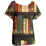 Books Bookshelves Library Fantasy Apothecary Book Nook Literature Study Women s Oversized T-Shirt