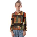 Books Bookshelves Library Fantasy Apothecary Book Nook Literature Study Kids  Frill Detail T-Shirt