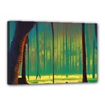 Nature Swamp Water Sunset Spooky Night Reflections Bayou Lake Canvas 18  x 12  (Stretched)