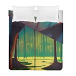 Nature Swamp Water Sunset Spooky Night Reflections Bayou Lake Duvet Cover Double Side (Full/ Double Size)
