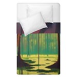 Nature Swamp Water Sunset Spooky Night Reflections Bayou Lake Duvet Cover Double Side (Single Size)