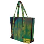 Nature Swamp Water Sunset Spooky Night Reflections Bayou Lake Zip Up Canvas Bag