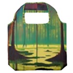 Nature Swamp Water Sunset Spooky Night Reflections Bayou Lake Premium Foldable Grocery Recycle Bag