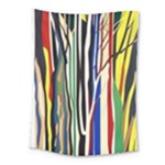 Abstract Trees Colorful Artwork Woods Forest Nature Artistic Medium Tapestry