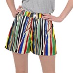 Abstract Trees Colorful Artwork Woods Forest Nature Artistic Women s Ripstop Shorts