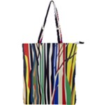 Abstract Trees Colorful Artwork Woods Forest Nature Artistic Double Zip Up Tote Bag