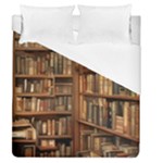 Room Interior Library Books Bookshelves Reading Literature Study Fiction Old Manor Book Nook Reading Duvet Cover (Queen Size)
