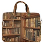 Room Interior Library Books Bookshelves Reading Literature Study Fiction Old Manor Book Nook Reading MacBook Pro 13  Double Pocket Laptop Bag