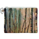 woodland woods forest trees nature outdoors mist moon background artwork book Canvas Cosmetic Bag (XXL)