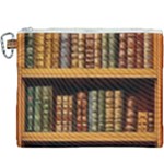 Room Interior Library Books Bookshelves Reading Literature Study Fiction Old Manor Book Nook Reading Canvas Cosmetic Bag (XXXL)