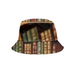 Room Interior Library Books Bookshelves Reading Literature Study Fiction Old Manor Book Nook Reading Bucket Hat (Kids)