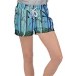 Nature Outdoors Night Trees Scene Forest Woods Light Moonlight Wilderness Stars Women s Velour Lounge Shorts