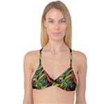 Outdoors Night Setting Scene Forest Woods Light Moonlight Nature Wilderness Leaves Branches Abstract Reversible Tri Bikini Top